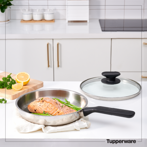 Chảo Tupperware Universal Cookwave Frypan 24cm(nắp kính)
